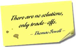 There are no solutions, only trade-offs.